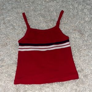 item: brandy Melville striped tank top
size: one size 
color: red,navy,white
